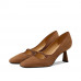 Nubucked leather Mary Jane pumps Nubucked leather Mary Jane pumps
