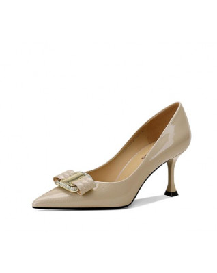pointed toe bowknot pumps