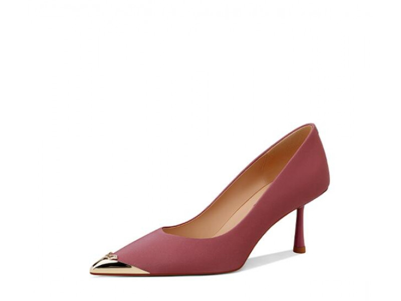 Silk leather small pointed toe stiletto pumps Silk leather small pointed toe stiletto pumps