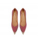 Silk leather small pointed toe stiletto pumps Silk leather small pointed toe stiletto pumps