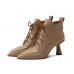 Apricot Lambskin Lace-Up Boots Apricot Lambskin Lace-Up Boots
