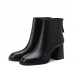 New black leather simple high-heeled ankle boots New black leather simple high-heeled ankle boots