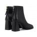 New black leather simple high-heeled ankle boots New black leather simple high-heeled ankle boots