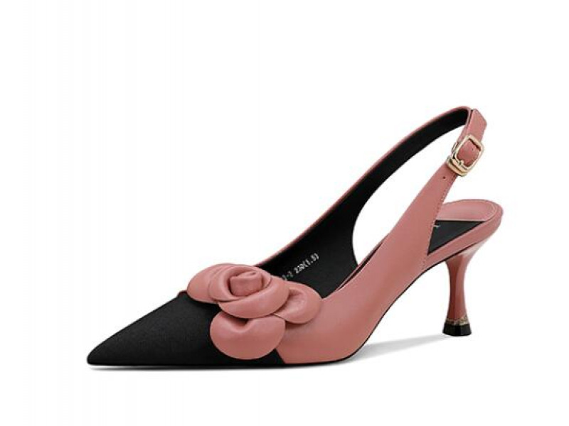 Camellia Lambskin Backspace Pink Sandals Camellia Lambskin Backspace Pink Sandals