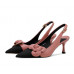 Camellia Lambskin Backspace Pink Sandals Camellia Lambskin Backspace Pink Sandals