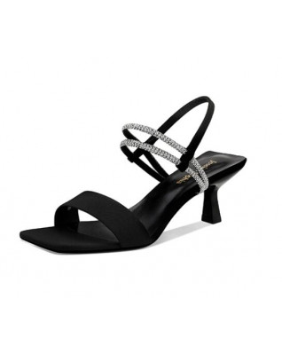 Elegant Rhinestone Chain Stiletto High Heels