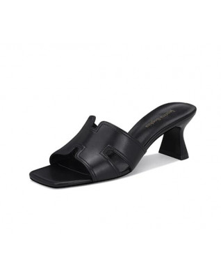 French style sandals classic fetal cowhide H family high-heeled sandals for women