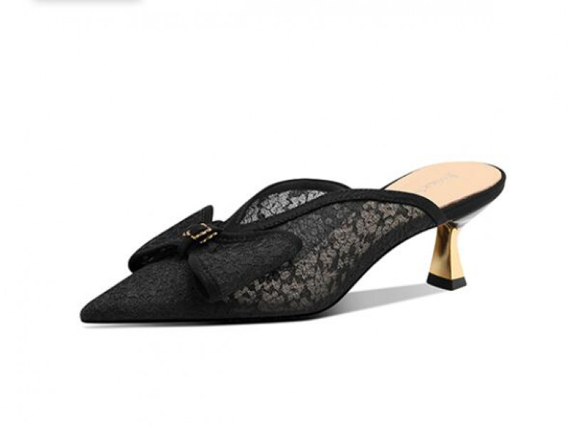 Sexy and elegant Baotou mesh stiletto sandals Sexy and elegant Baotou mesh stiletto sandals