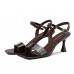 Trendy Chocolate Mirror Leather Strap High Heel Sandals Trendy Chocolate Mirror Leather Strap High Heel Sandals