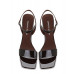 Trendy Chocolate Mirror Leather Strap High Heel Sandals Trendy Chocolate Mirror Leather Strap High Heel Sandals