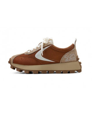 Retro Forrest Gump Comfortable Thick Sole Inner Heightening Brown Lace Up Sneakers